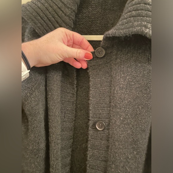 Celine Dark Gray Cashmere Sweater with Tie - size small - EUC - Picture 4 of 10